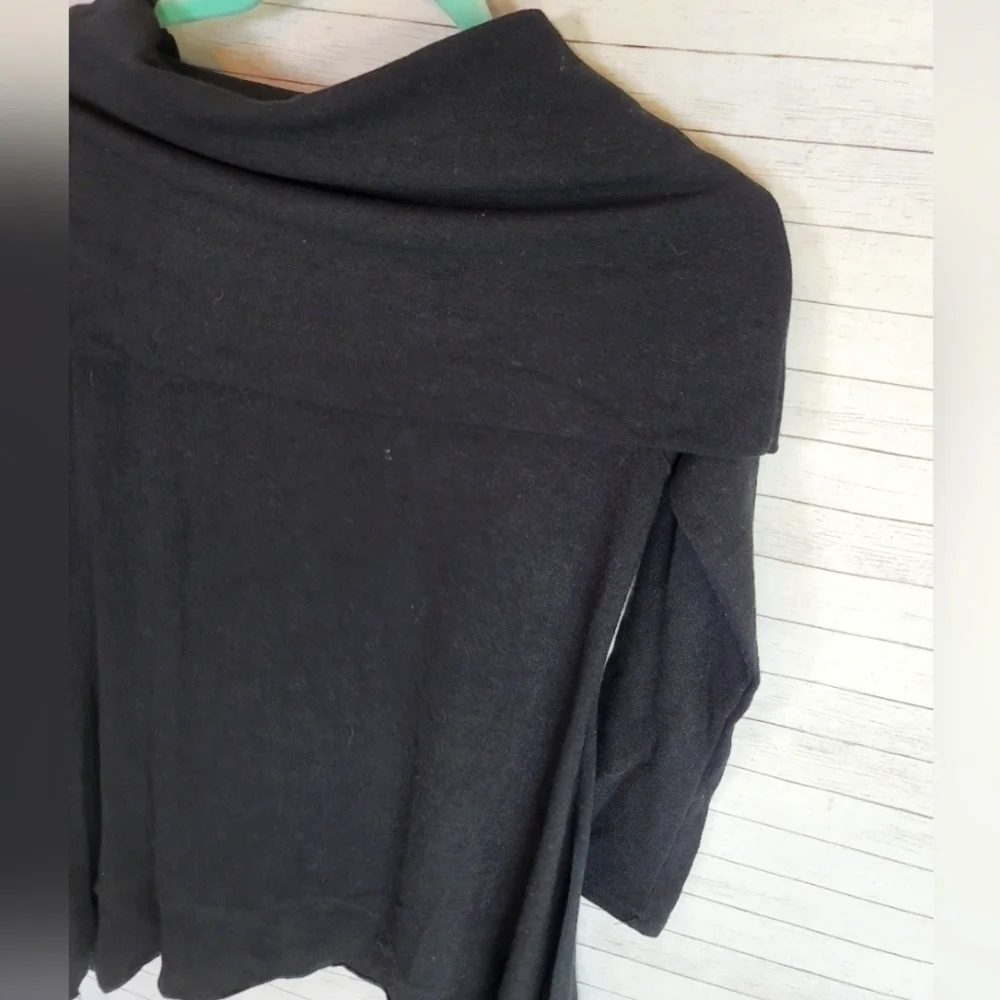 SOFT SURROUNDINGS BLACK COWL NECK SWEATER, SZ XS